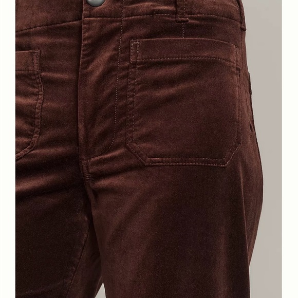 Anthropologie Colette Maeve Rich Brown/Fudge Brownie, Velvet Pants, NWT, 29T - Picture 3 of 6